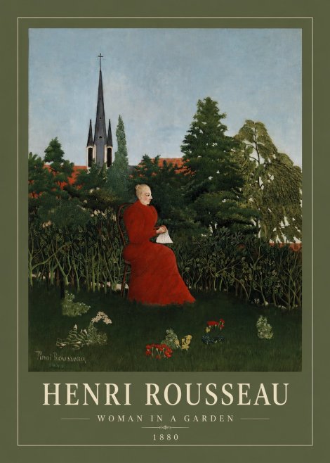 Rousseau Woman in a Garden No2 - Poszter