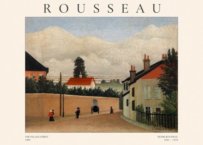 Rousseau The Village Street No1 - Poszter
