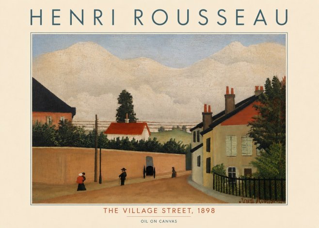 Rousseau The Village Street No5 - Poszter
