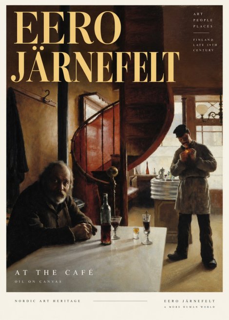 Eero Järnefelt Interior with Two Men No5 - Poszter