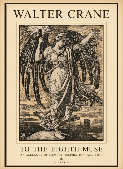 Walter Crane To the Eighth Muse No1 - Poszter