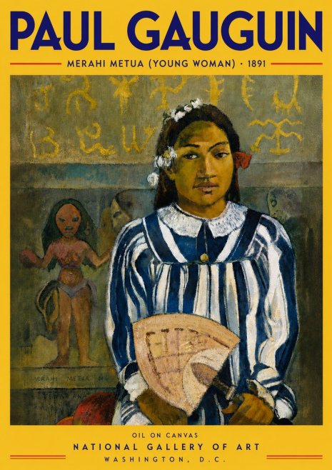 Paul Gauguin Merahi Metua (Young Woman) No5 - Poszter