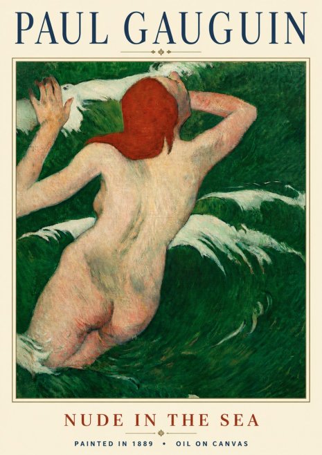 Paul Gauguin Nude in the Sea No4 - Poszter