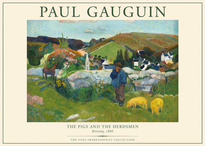 Paul Gauguin The Pigs and the Herdsmen No2 - Poszter