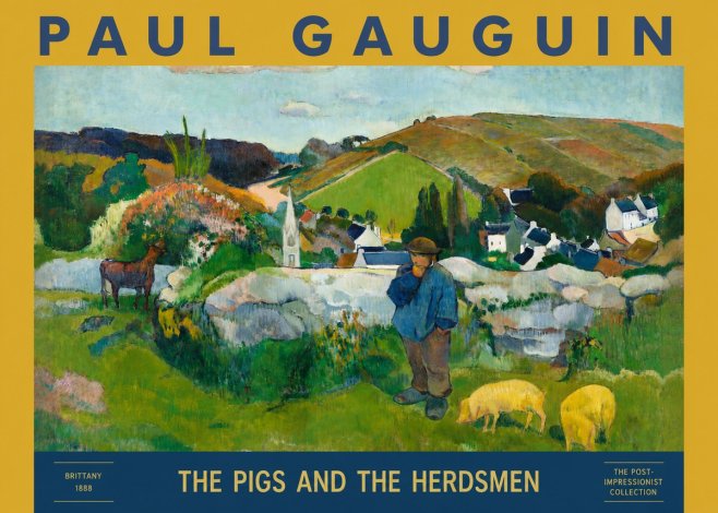 Paul Gauguin The Pigs and the Herdsmen No3 - Poszter