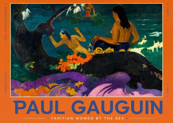 Paul Gauguin Tahitian Women by the Sea No2 - Poszter