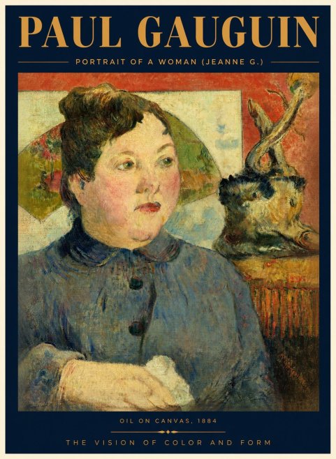 Paul Gauguin Portrait of a Woman (Jeanne G.) No2 - Poszter