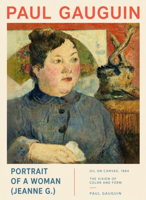 Paul Gauguin Portrait of a Woman (Jeanne G.) No3 - Poszter