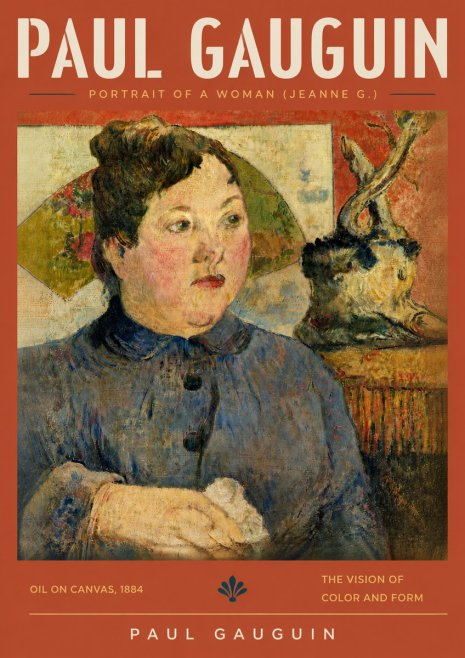 Paul Gauguin Portrait of a Woman (Jeanne G.) No5 - Poszter