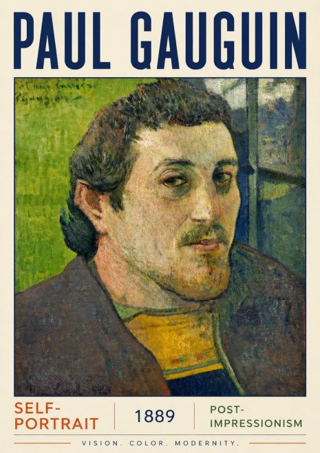 Paul Gauguin Self-portrait (1889) No4 - Poszter