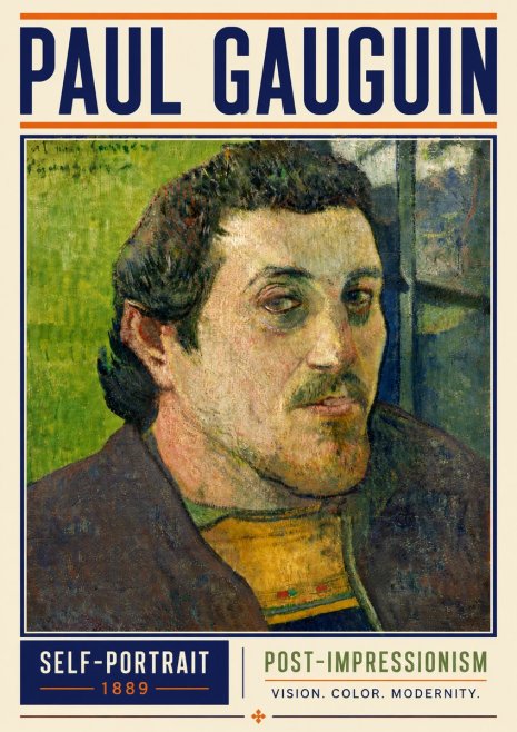 Paul Gauguin Self-portrait (1889) No6 - Poszter