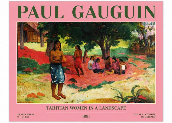 Paul Gauguin Tahitian Women on the Road No4 - Poszter