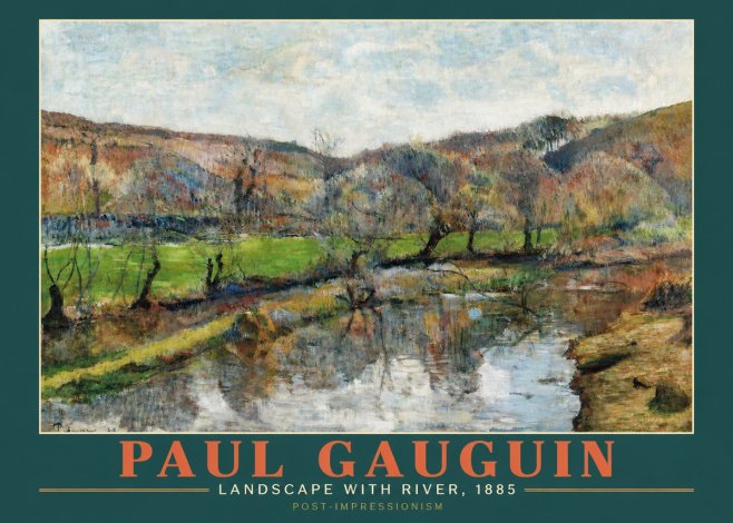 Paul Gauguin Landscape with River, 1885 No3 - Poszter