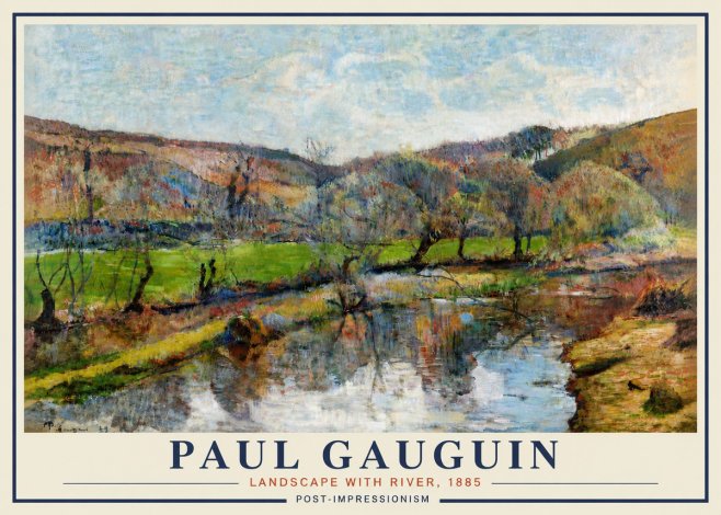 Paul Gauguin Landscape with River, 1885 No5 - Poszter