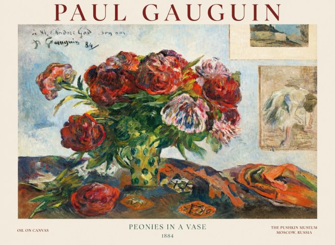 Paul Gauguin Peonies in a Vase No1 - Poszter