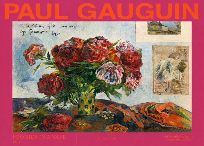 Paul Gauguin Peonies in a Vase No2 - Poszter