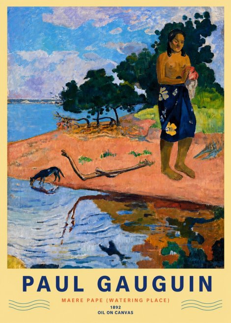Paul Gauguin Maere Pape (Watering Place) No6 - Poszter