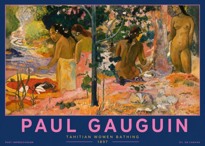 Paul Gauguin Tahitian Women Bathing No2 - Poszter