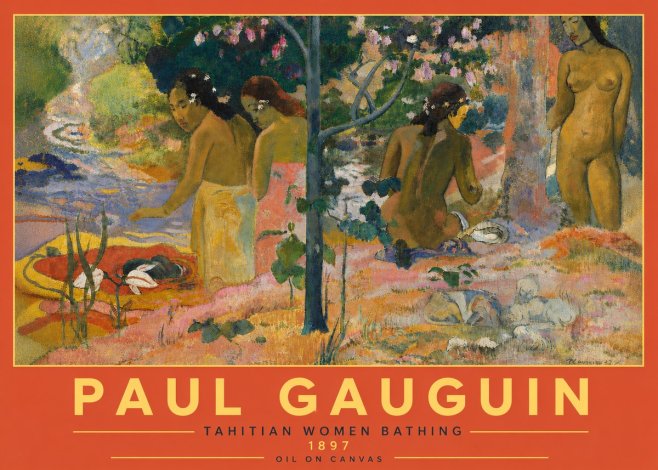 Paul Gauguin Tahitian Women Bathing No4 - Poszter