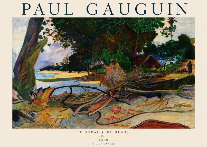Paul Gauguin Te Burao (the Hunt) No3 - Poszter