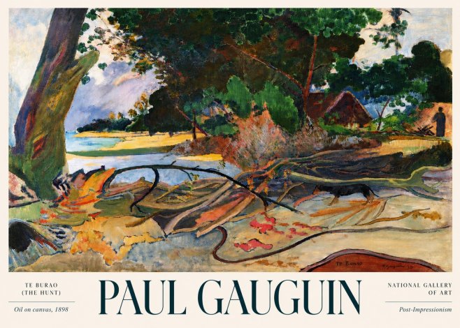 Paul Gauguin Te Burao (the Hunt) No5 - Poszter