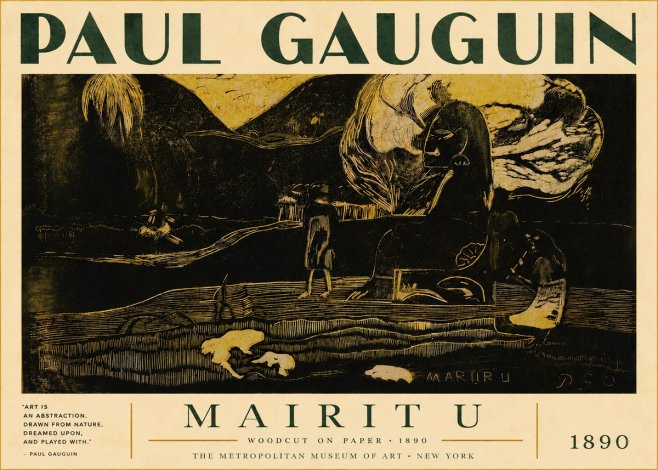 Paul Gauguin Mairit U No4 - Poszter