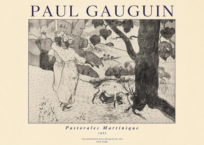 Paul Gauguin Pastorales Martinique No1 - Poszter