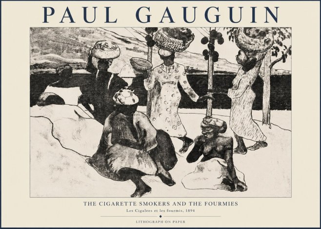 Paul Gauguin The Cigarette Smokers and the Fourmies No1 - Poszter
