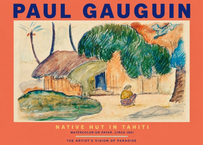Paul Gauguin Native Hut in Tahiti No2 - Poszter