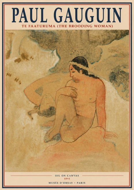 Paul Gauguin Te Faaturuma (the Brooding Woman) No2 - Poszter