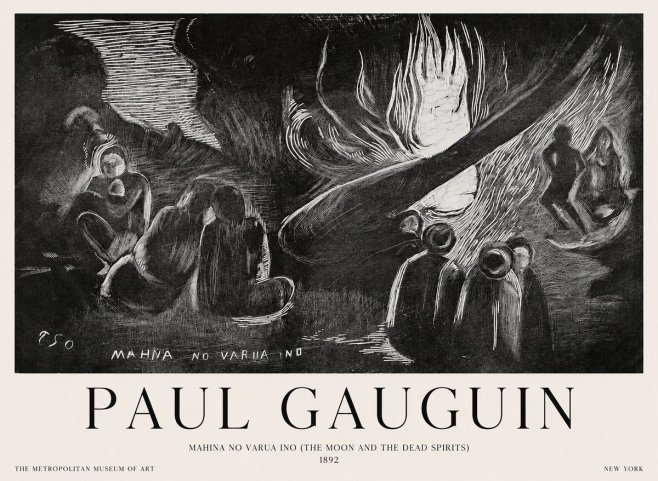 Paul Gauguin Mahina No Varua Ino (the Moon and the Dead Spirits) No1 - Poszter