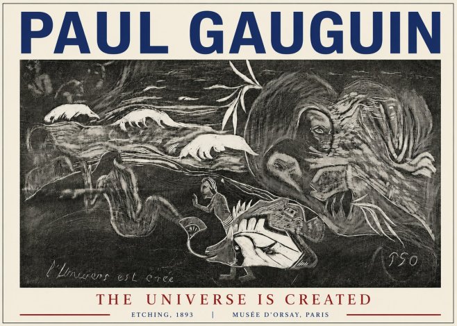 Paul Gauguin The Universe Is Created I No4 - Poszter