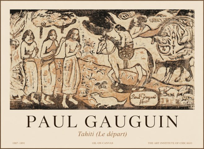 Paul Gauguin Tahitian Scene (Ia Orana Maria) No2 - Poszter