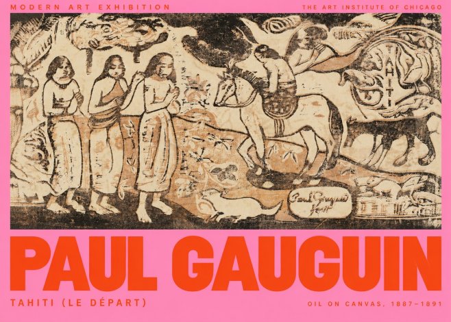 Paul Gauguin Tahitian Scene (Ia Orana Maria) No3 - Poszter