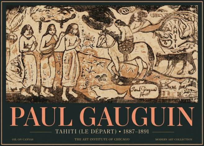 Paul Gauguin Tahitian Scene (Ia Orana Maria) No4 - Poszter