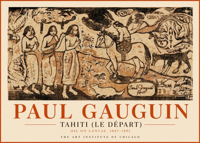 Paul Gauguin Tahitian Scene (Ia Orana Maria) No5 - Poszter