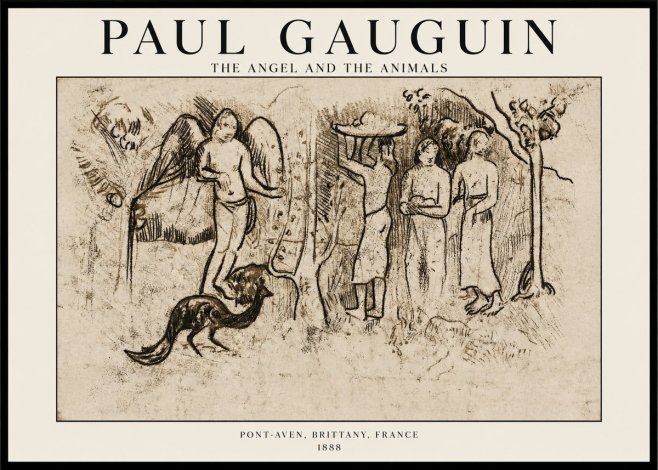 Paul Gauguin The Angel and the Animals No1 - Poszter