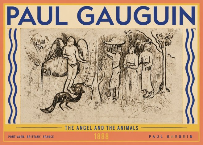 Paul Gauguin The Angel and the Animals No3 - Poszter