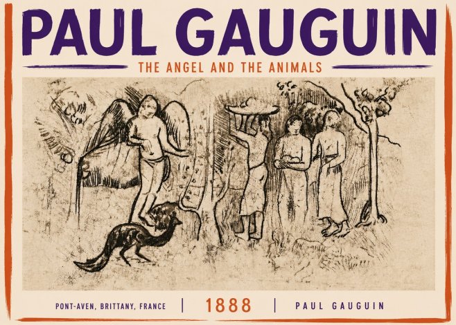 Paul Gauguin The Angel and the Animals No5 - Poszter