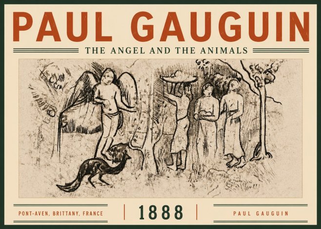 Paul Gauguin The Angel and the Animals No6 - Poszter