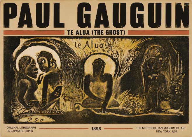 Paul Gauguin Te Alua (the Ghost) No4 - Poszter