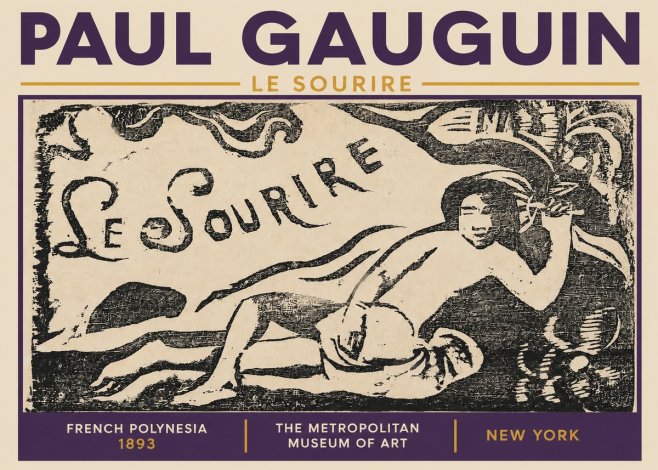 Paul Gauguin Le Sourire No3 - Poszter