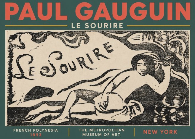 Paul Gauguin Le Sourire No4 - Poszter
