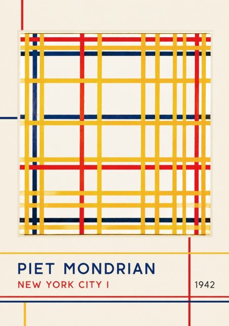 Piet Mondrian New York City I No3 - Poszter