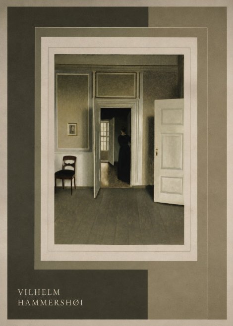 Vilhelm Hammershøi Interior with a Woman Seen from the Back No4 - Poszter