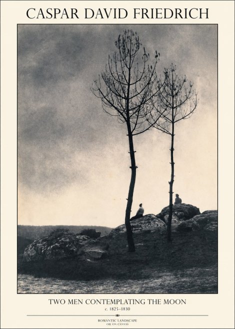 Caspar David Friedrich Two Men Contemplating the Moon III No1 - Poszter