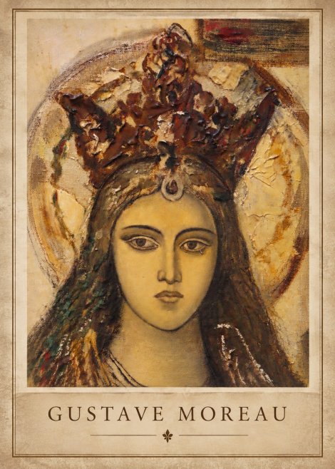 Gustave Moreau Head of a Woman with a Tiara No3 - Poszter