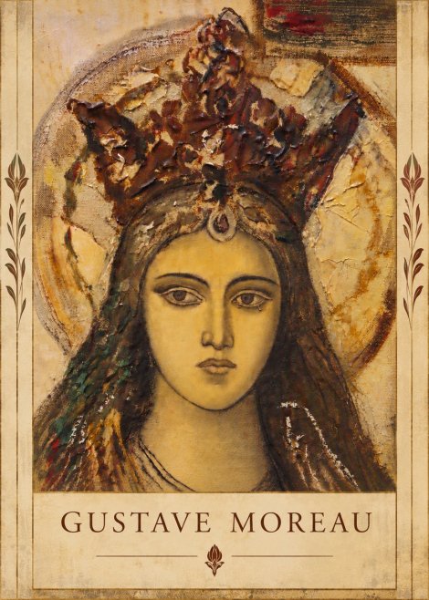Gustave Moreau Head of a Woman with a Tiara No6 - Poszter