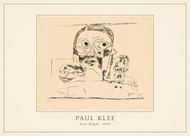 Paul Klee Drei Köpfe No3 - Poszter