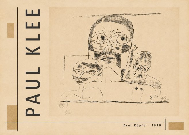 Paul Klee Drei Köpfe No4 - Poszter
